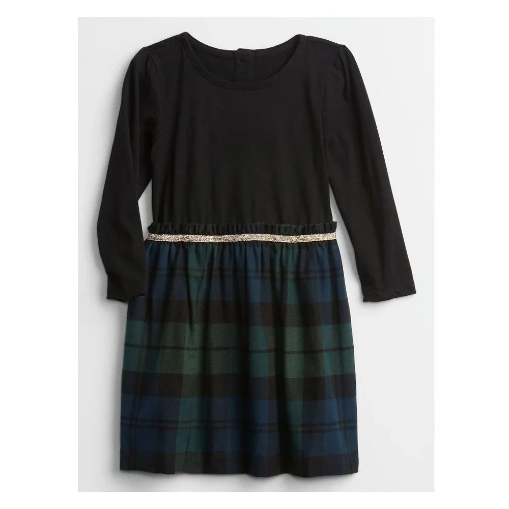 GAP Toddler Girls 2 in 1 Plaid Holiday Dress 5T